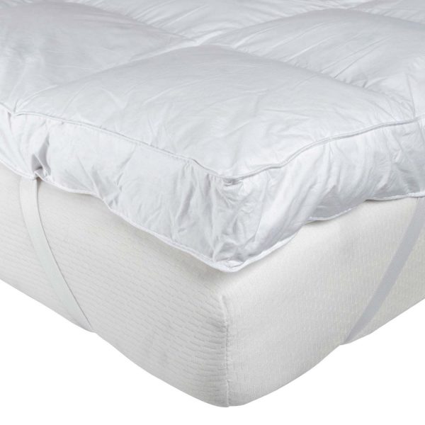 Mattress Topper King DELUXE 200x200+5cm - 200TC Polycotton Outer Covering, Microfiber Fill