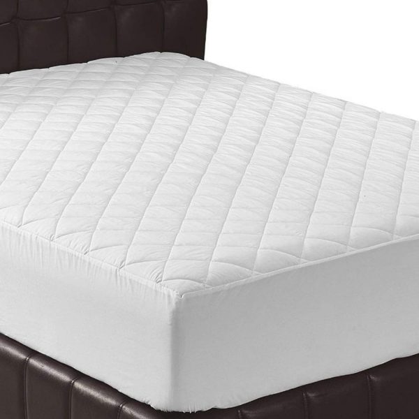 Mattress Protector Double 160x200cm - Quilted, Waterproof, Polycotton Covering, 100 GSM