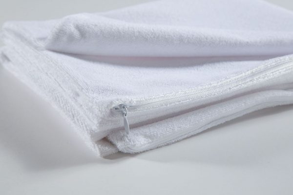 Pillow Protector - White 50x70cm - 180 GSM, Waterproof, Terry-Polycotton Covering