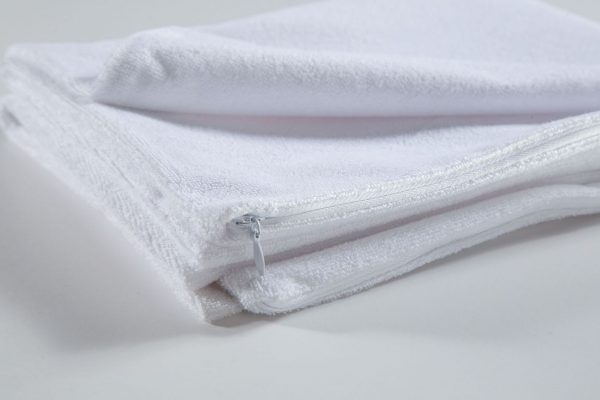 Pillow Protector - White 50x75cm - 180 GSM, Waterproof, Terry-Polycotton Covering