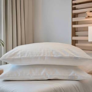 7 pcs Bed linen Set - Super King Size - 1cm Strip