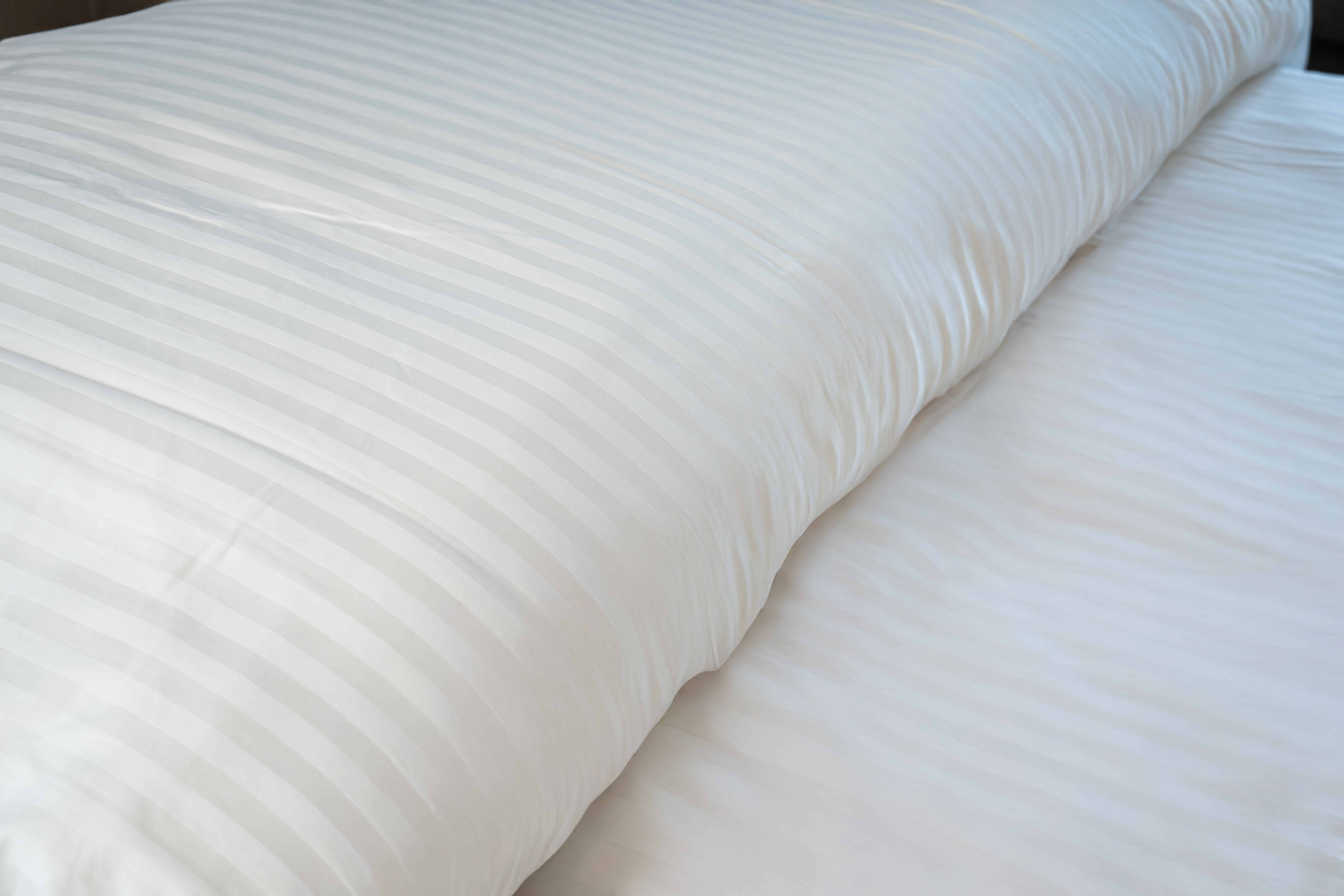 Premium Flat Sheet White Striped - Image 2